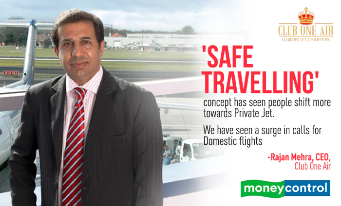 Rajan Mehra, CEO, Club One Air mentions that since the relaxation in lockdown over flying, there has been a 15 per cent output in calls for domestic flights.